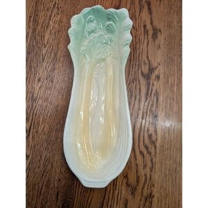 Vintage Cardinal Pottery CELERY DISH Relish Tray or Spoon Rest U.S.A.